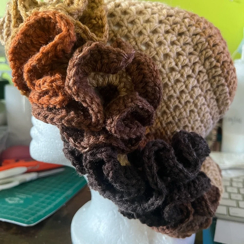 Crochet Ruffle Hat - Picture 5 of 6